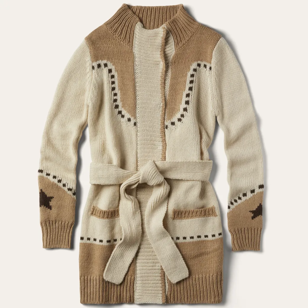 Horseshoe Star Belted Cardigan