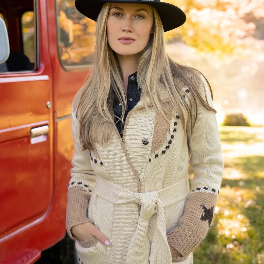 Horseshoe Star Belted Cardigan