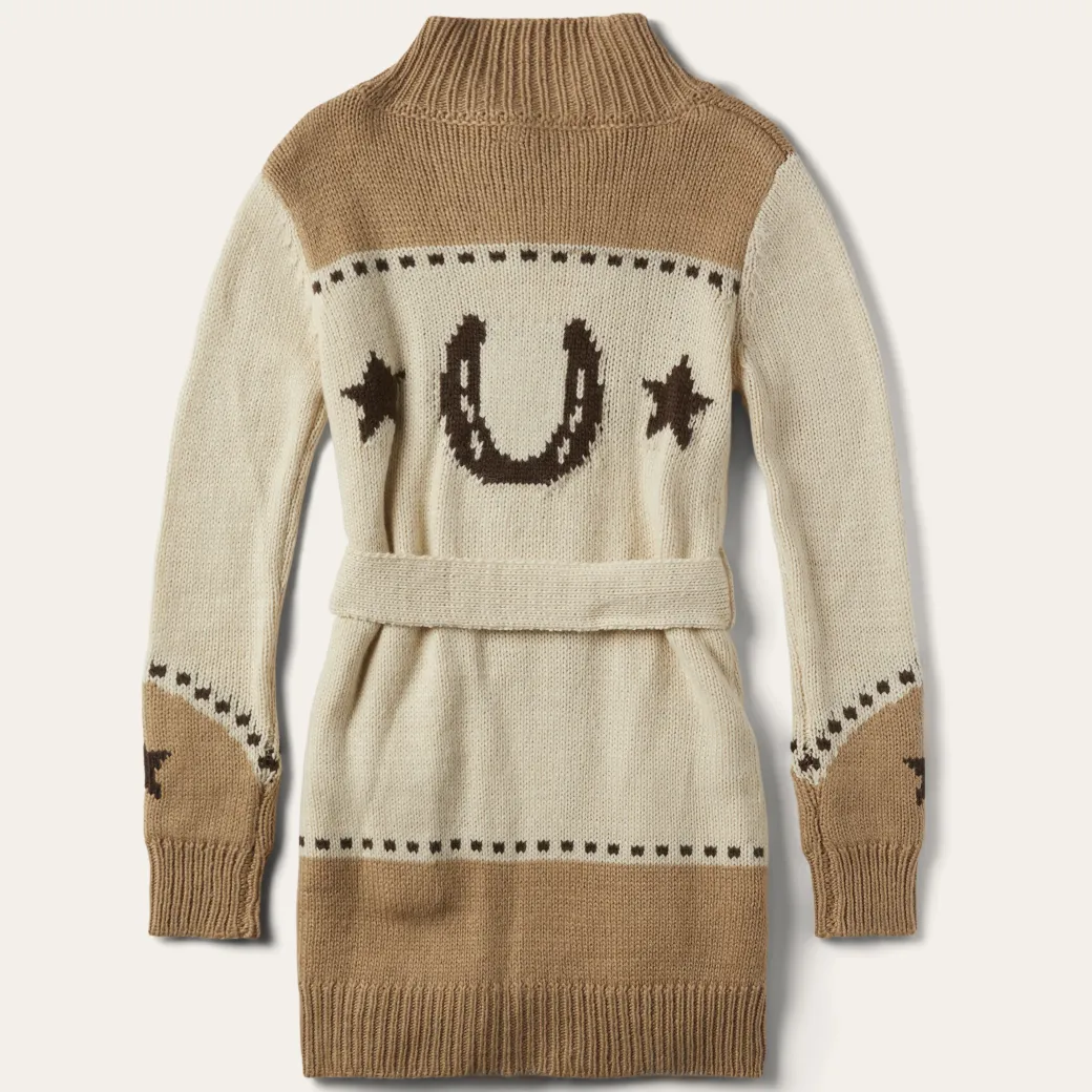 Horseshoe Star Belted Cardigan