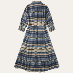 Indigo Serape Print Dress