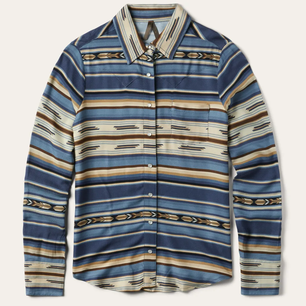 Indigo Serape Print Shirt
