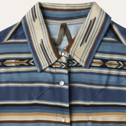 Indigo Serape Print Shirt
