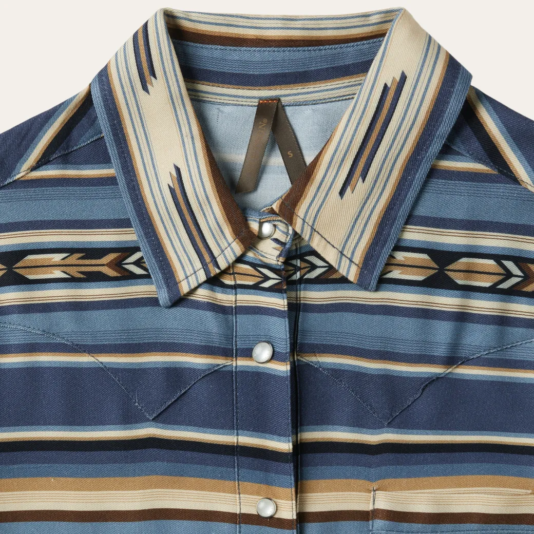 Indigo Serape Print Shirt