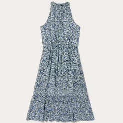 Indigo Tapestry Print Prairie Dress