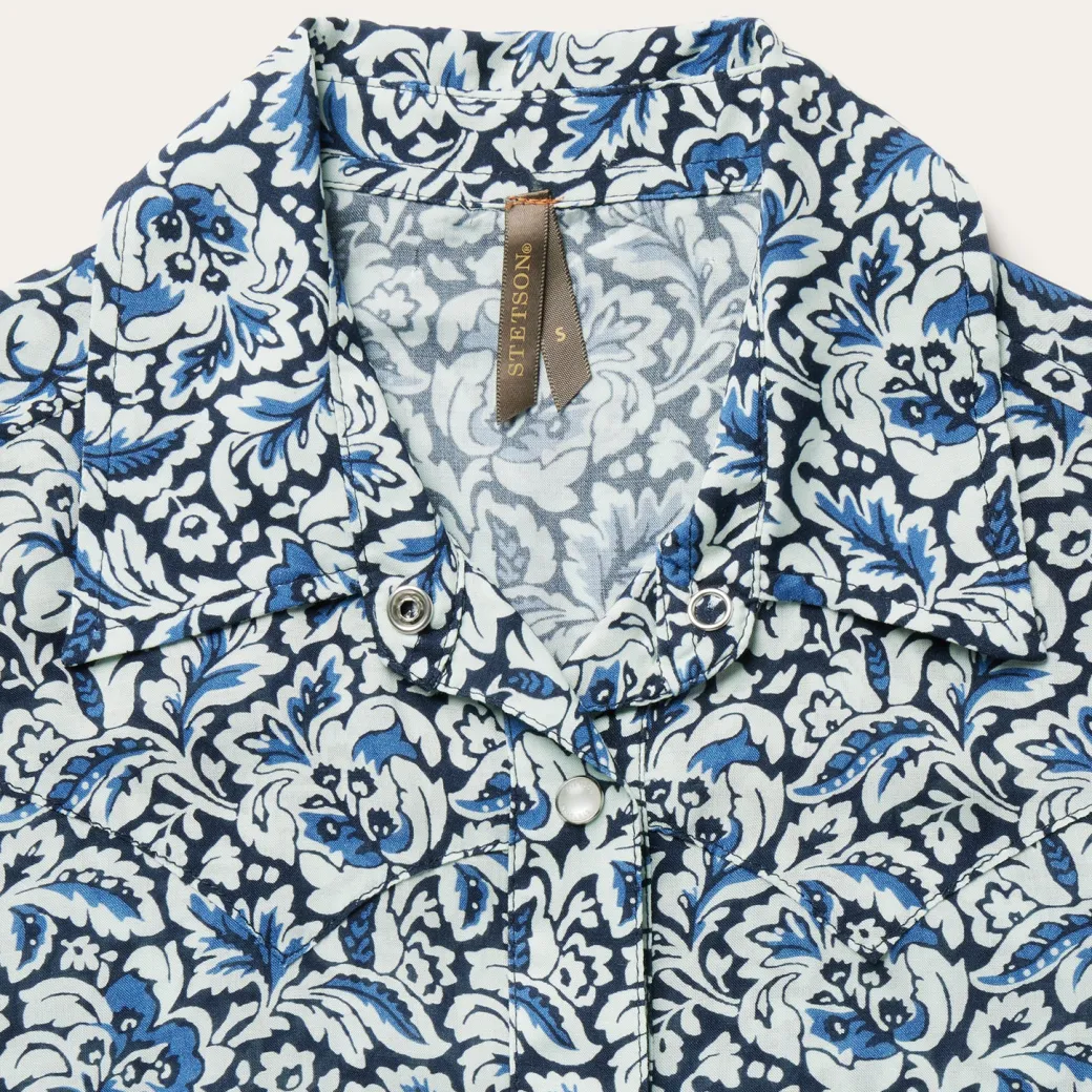 Indigo Tapestry Print Shirt