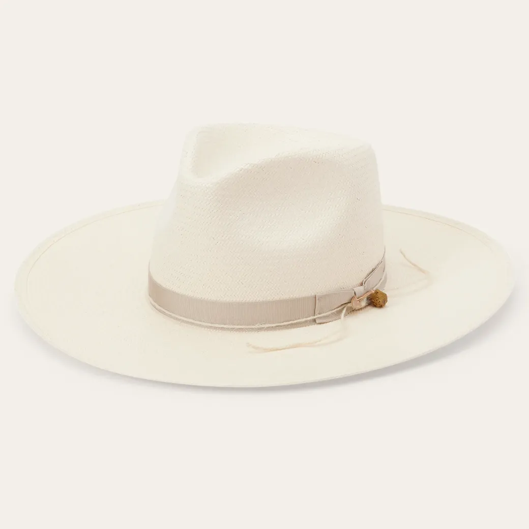 JW Marshall Straw Flat Brim Hat