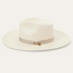 JW Marshall Straw Flat Brim Hat
