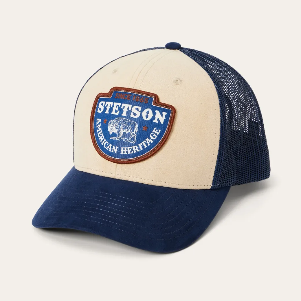 Khaki Arrowhead Patch Trucker Cap