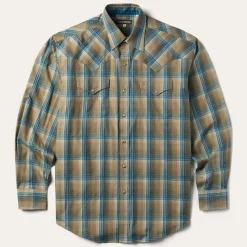 Khaki Ombre Plaid Shirt