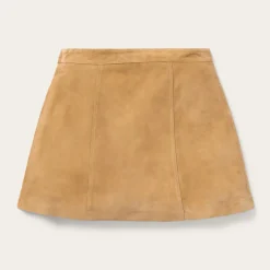 Lamb Suede Gored Skirt