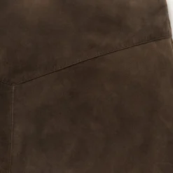 Lamb Suede Skirt with Nailheads
