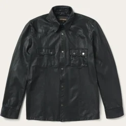 Leather Western Shirt Jacket