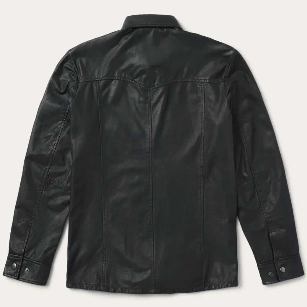 Leather Western Shirt Jacket