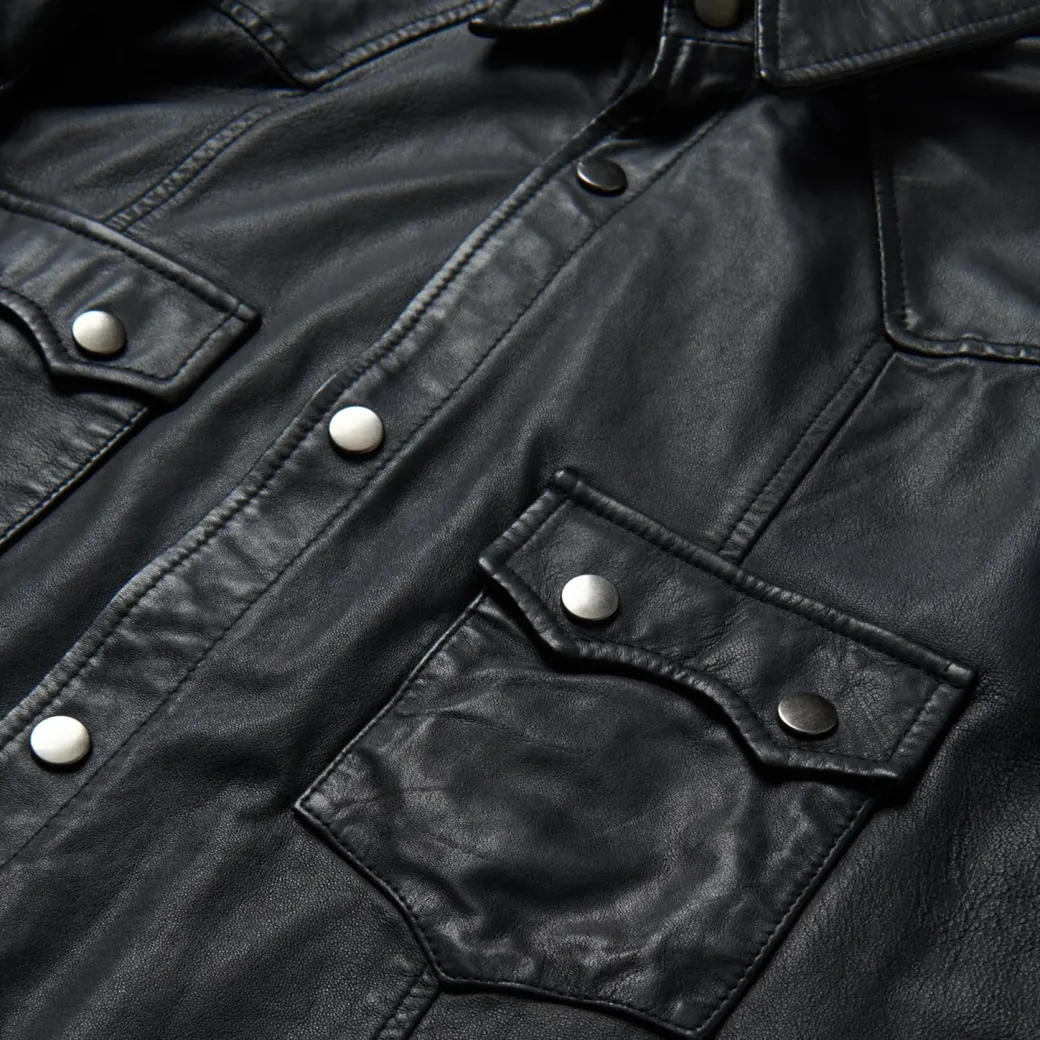 Leather Western Shirt Jacket