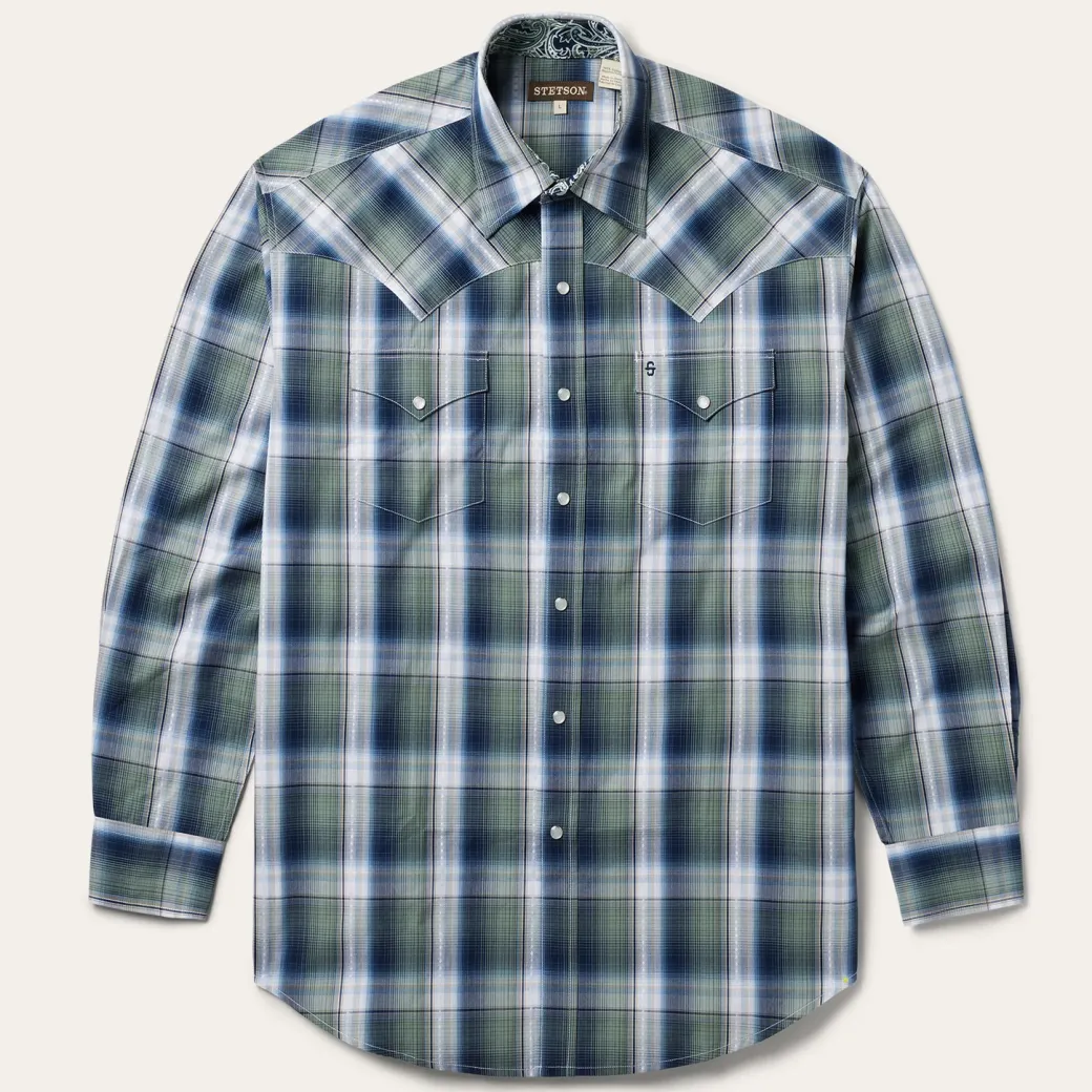 Lucky Diamond Plaid Western Shirt