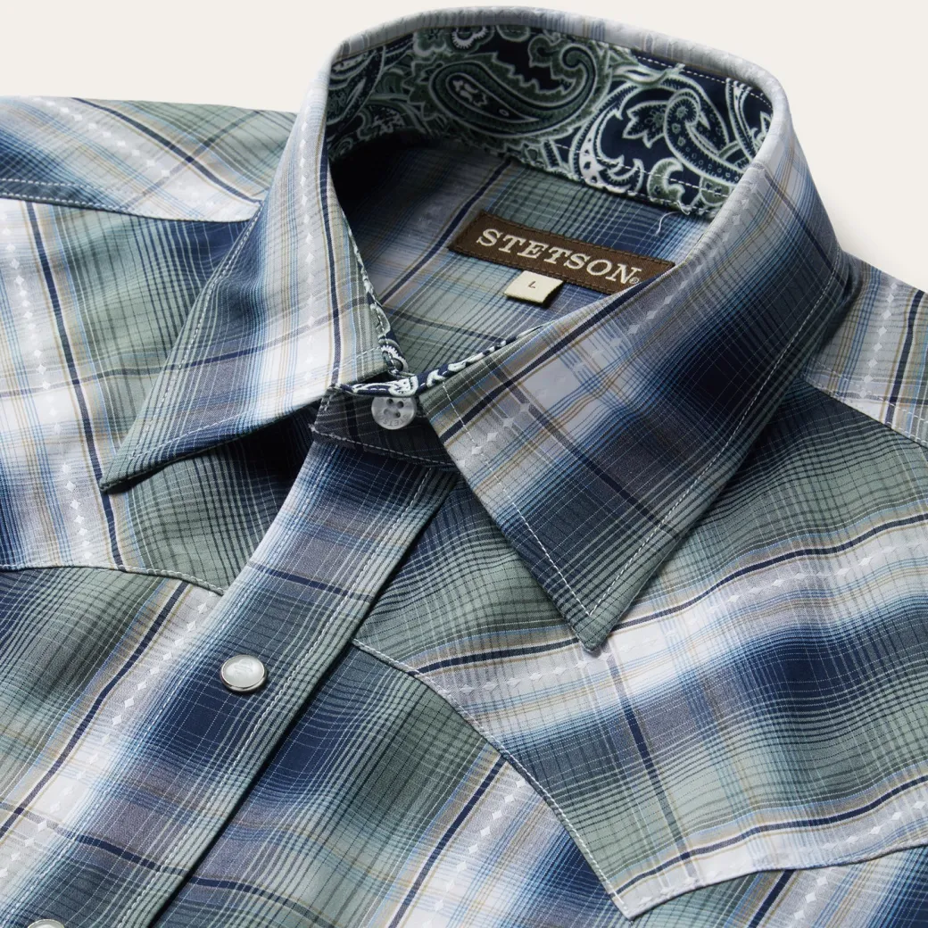 Lucky Diamond Plaid Western Shirt