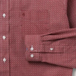Micro Print Button-Front Shirt