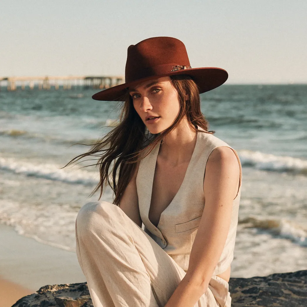 Midtown Wide Flat Brim Hat