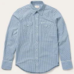 Modern Snap Front Shirt in Mini Check
