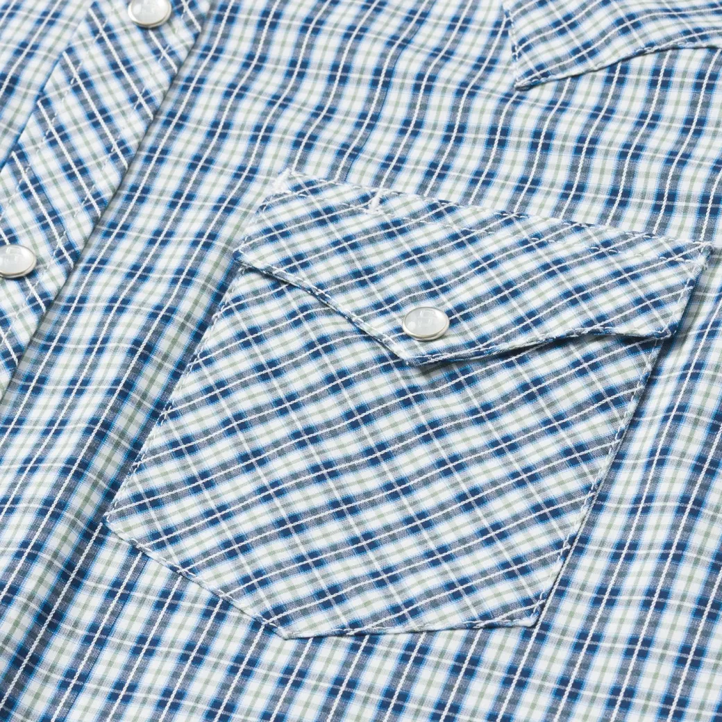 Modern Snap Front Shirt in Mini Check