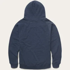 Navy Heather Fleece Knit Hooded Sweatshirt
