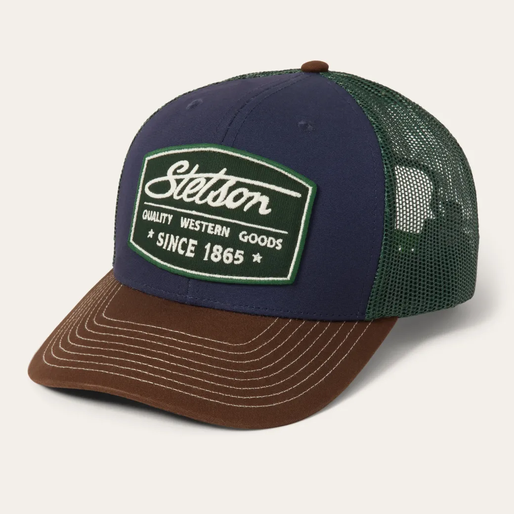 Navy Heritage Script Trucker Cap