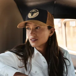 Navy Longhorn Trucker Cap