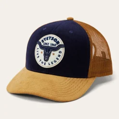 Navy Longhorn Trucker Cap