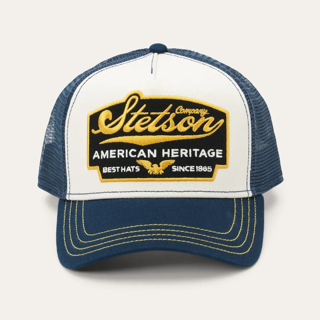 Navy Script Heritage Trucker Cap