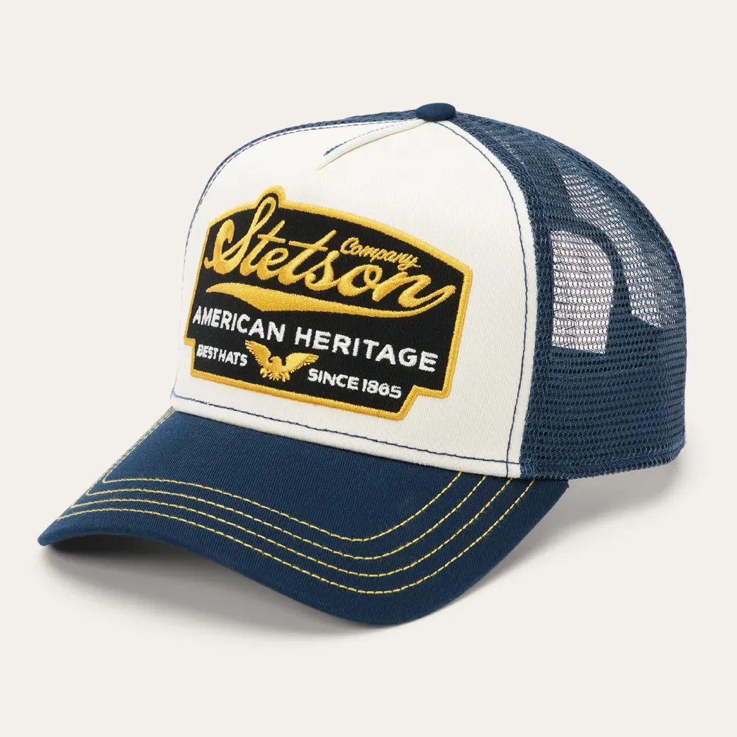Navy Script Heritage Trucker Cap