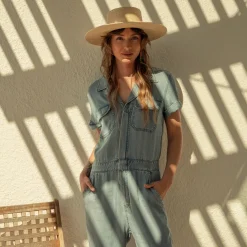 Notch Collar Jumpsuit