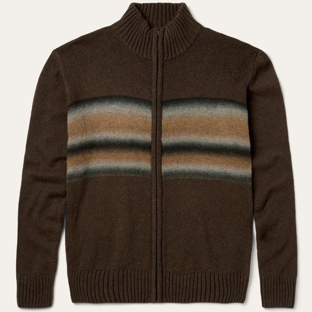 Ombre Border Stripe Cardigan