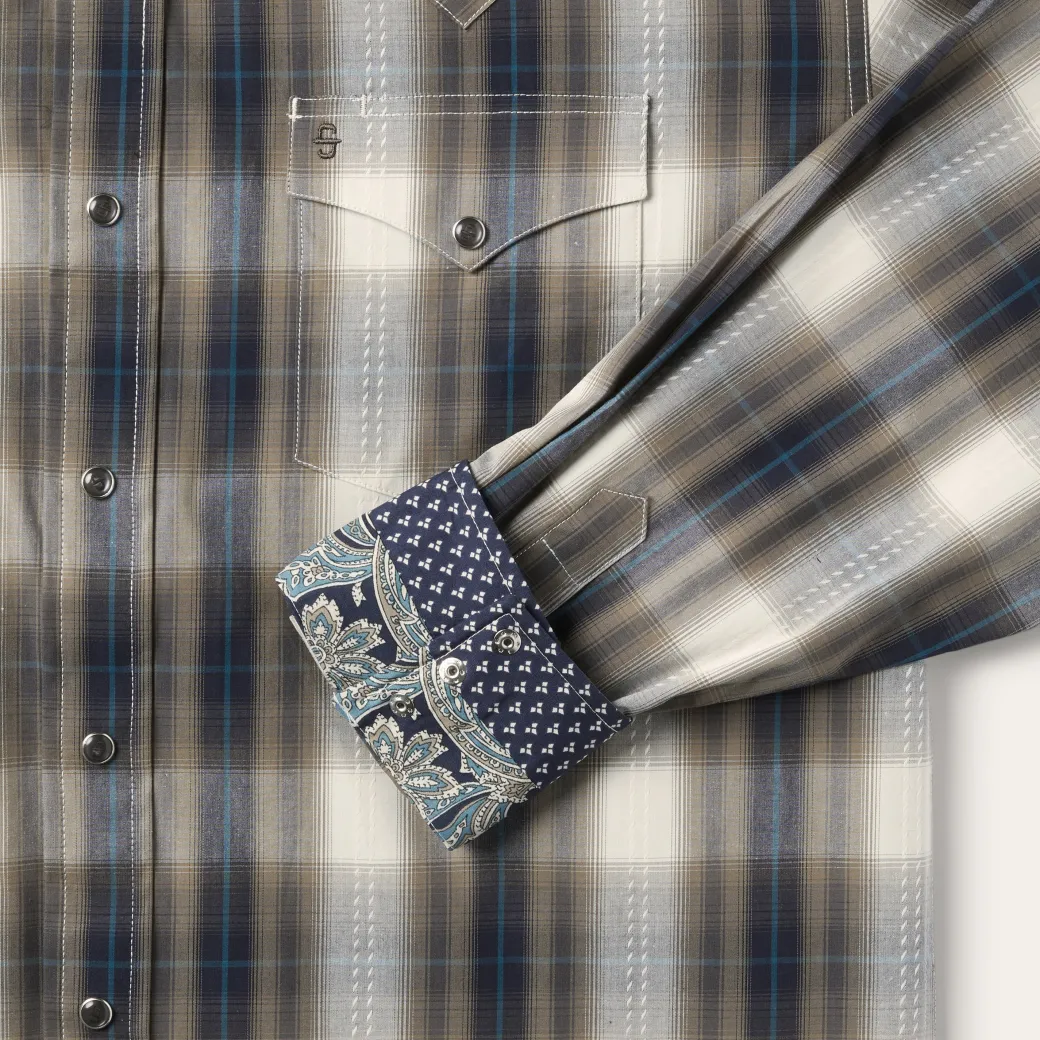 Ranch Plaid Dobby Western Shirt