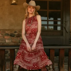 Red Bandana Patchwork Dress