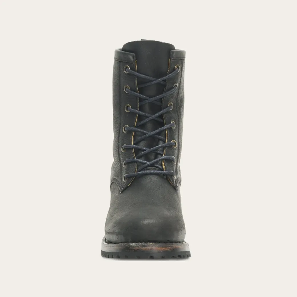 Sam Lace Up Leather Lug Boots