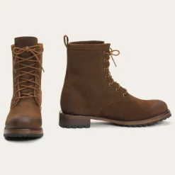 Sam Lace Up Oiled Suede Lug Boots