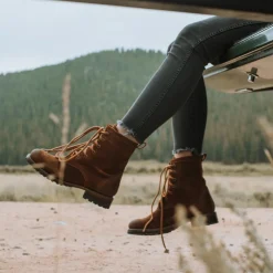 Sam Lace Up Oiled Suede Lug Boots