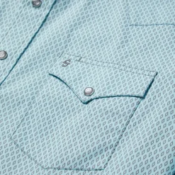 Silver Diamond Neat Print Western Shirt