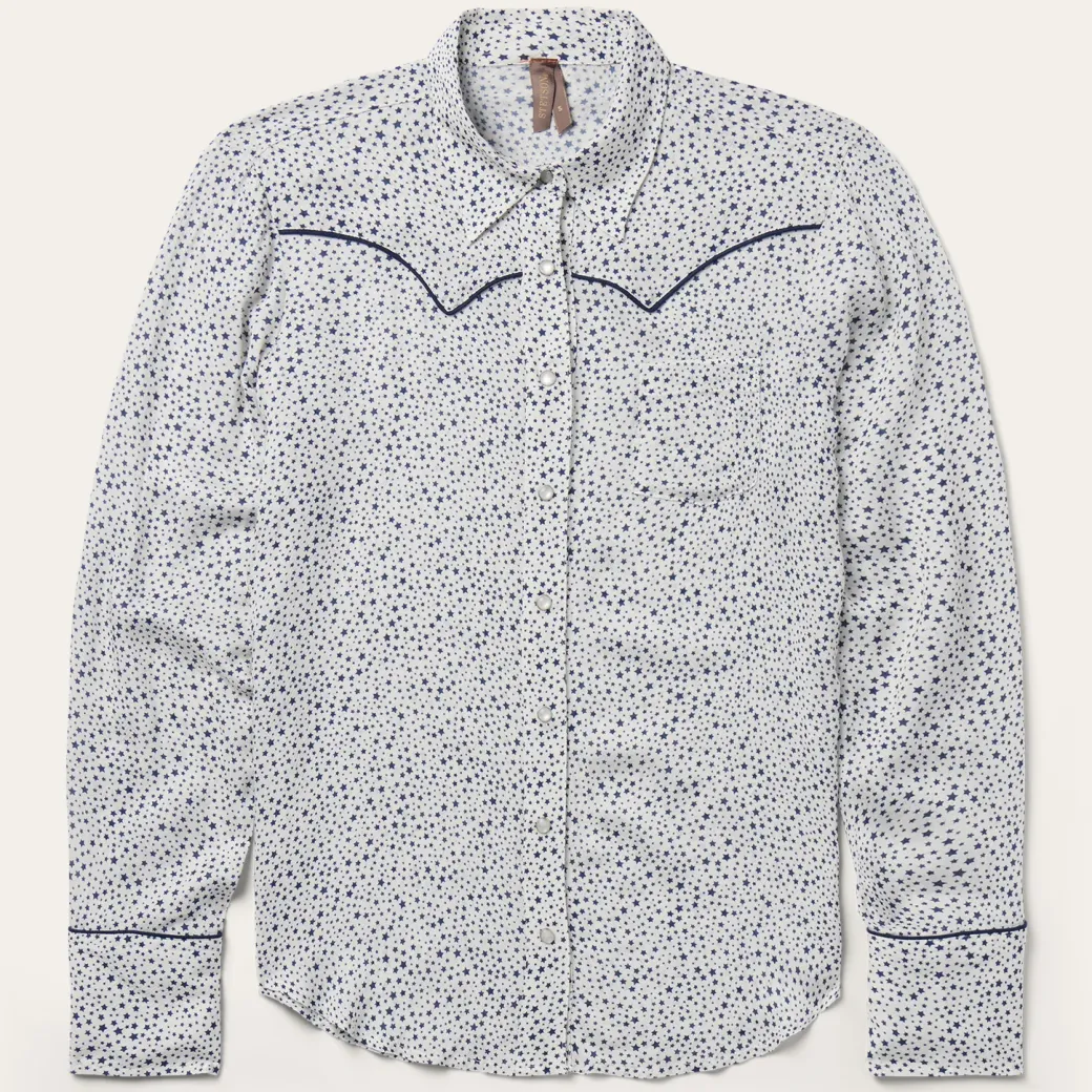 Stars Print Western Blouse