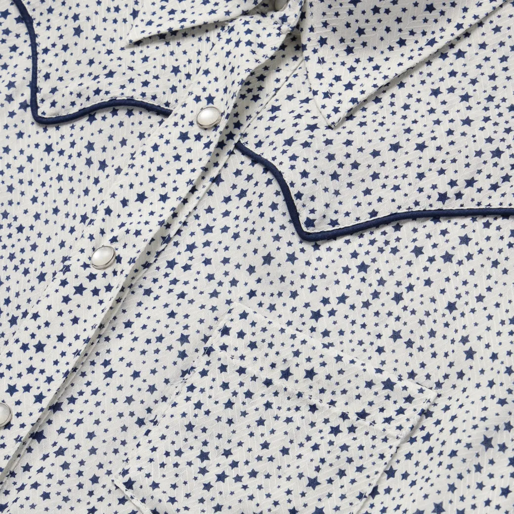 Stars Print Western Blouse