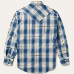 Steel Ombre Plaid Western Shirt