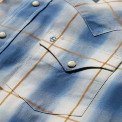 Steel Ombre Plaid Western Shirt