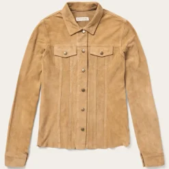 Suede Denim Shirt Jacket