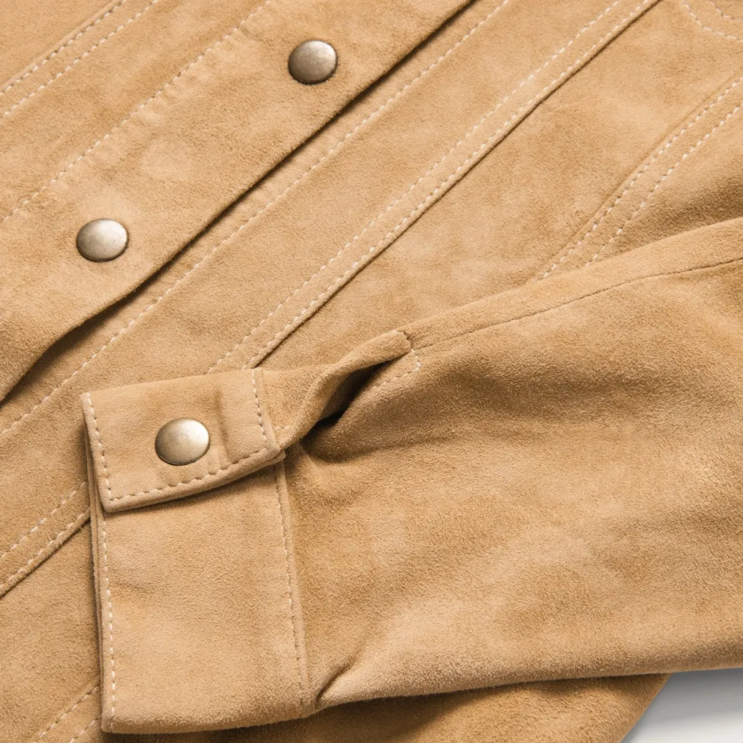 Suede Denim Shirt Jacket