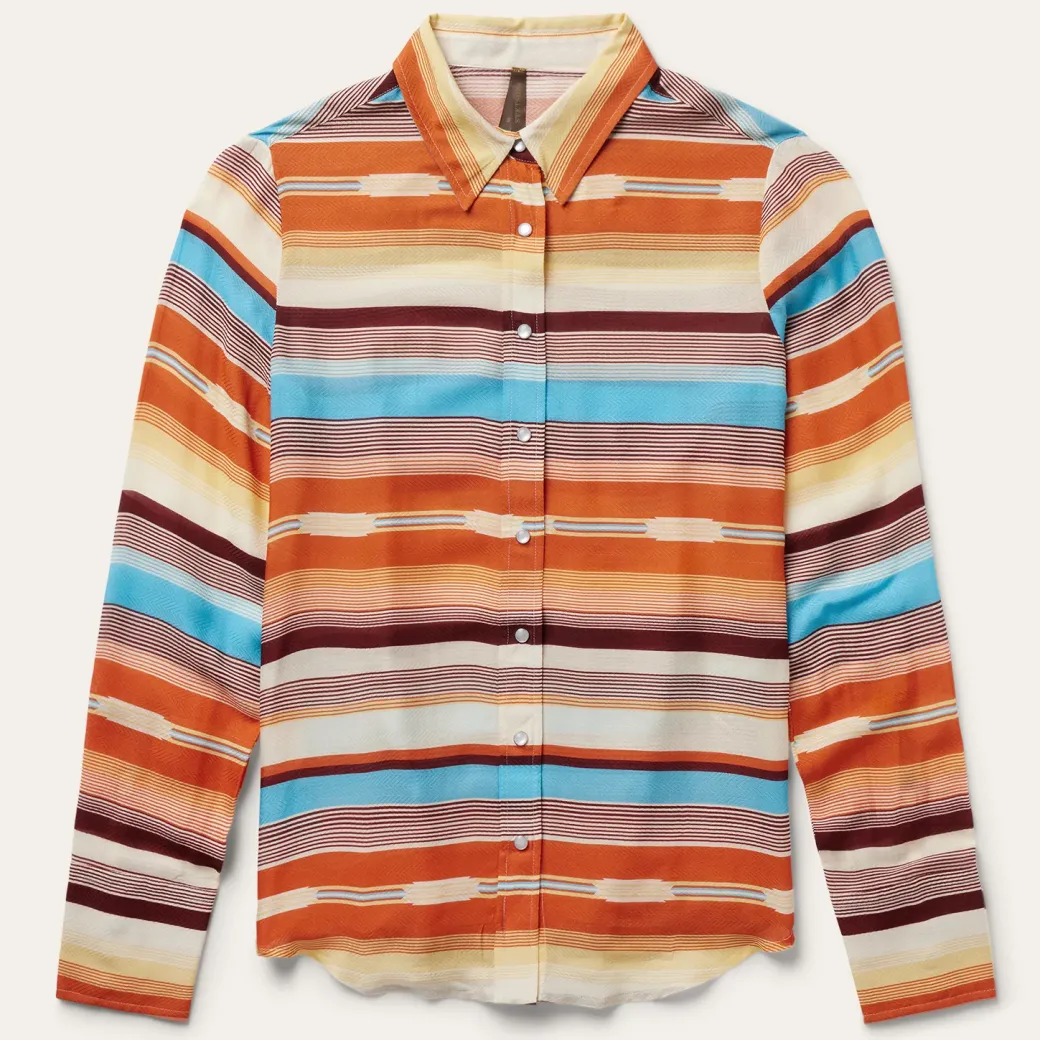 Sunset Serape Print Western Shirt