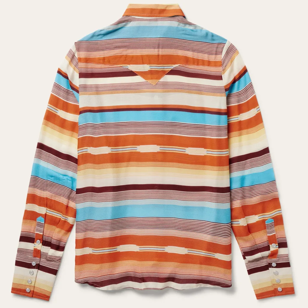 Sunset Serape Print Western Shirt