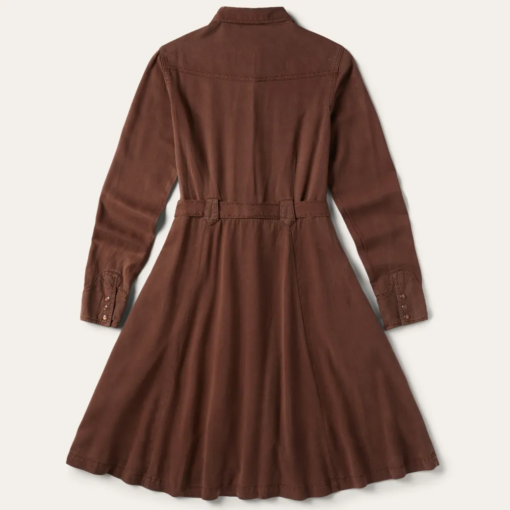 Tobacco Tencel Western Dress