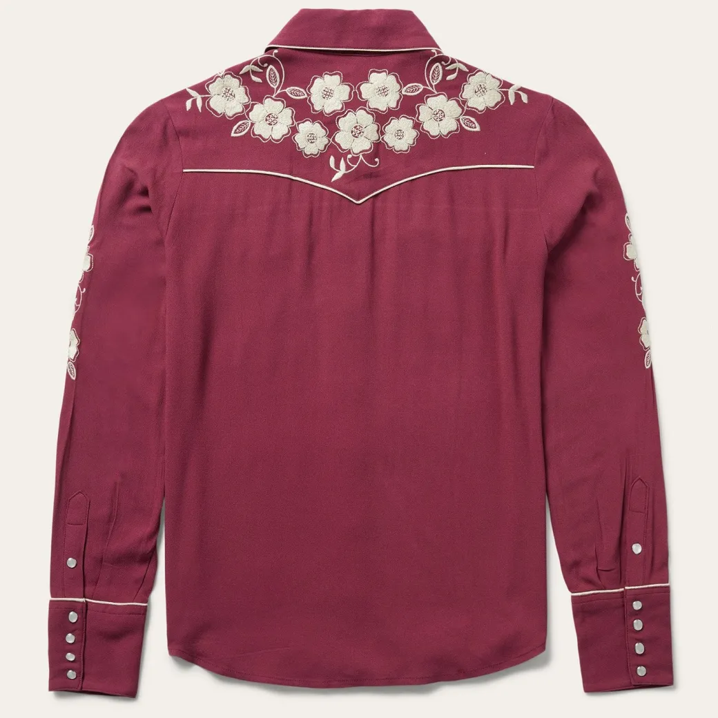 Wine Classic Western Snap Blouse