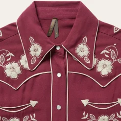 Wine Classic Western Snap Blouse