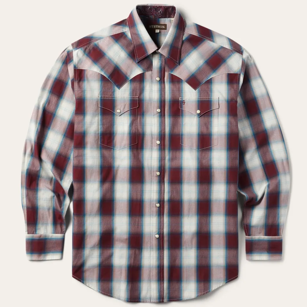 Wine Plaid Shirt